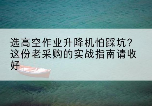 龙城高空作业升降机厂家推荐-选高空作业升降机怕踩坑？这份老采购的实战指南请收好